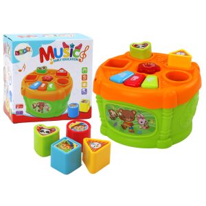 Interaktív Oktató Dob, Zöld és Narancssárga Színben