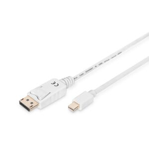 Digitus AK-340102-010-W DisplayPort kábel 1 M Mini DisplayPort Fehér 143155876 - Digitus