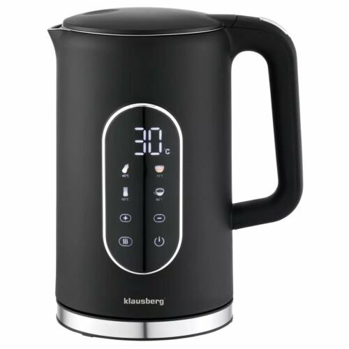 Klausberg KB7891 1.7L Fekete-ezüst Vízforraló digitális kijelzővel