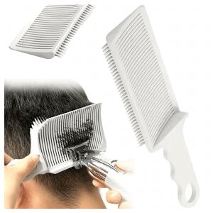 Professzionális fodrászfésű hajvágáshoz és ritkításhoz, fehér