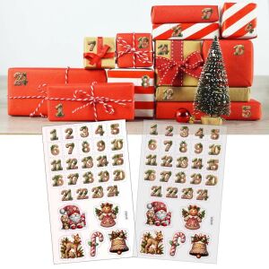 Matrica - Mézi adventi készülődés - fehér 29db/lap 143157583 - Matrica, mágnes