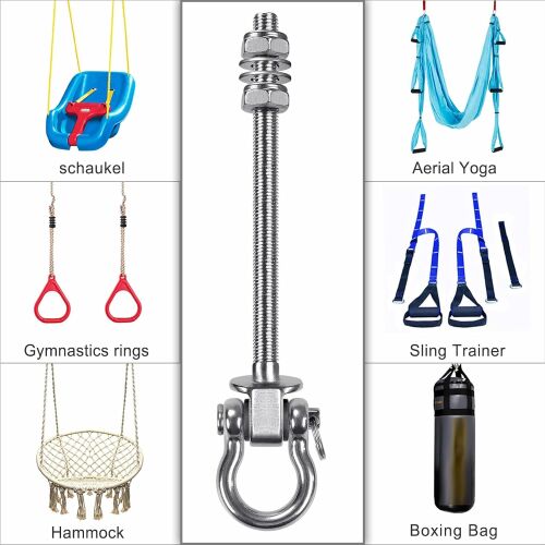 Hak Sufitowy do Huśtawki Stal Nierdzewna 304 Łożyska 2szt. 143165859