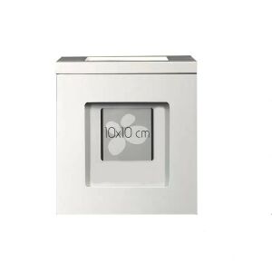 Fehér fa fotóalbum, testreszabható dobozkialakítással, 96 db 10x15-ös fotó tárolására, ÚJRAZÁROLT