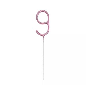 Artificii de tort cu numere - roz, 9 143166166 - Decoratiuni pentru tort