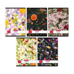 Caiet A5 linii, model floral, pentru clasa a 4-a, 21-32. 143166170 - Herlitz Caiete