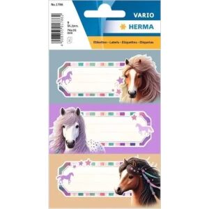 Herma: Heftetikett mit Pferdemuster 143166375 - Buchetiketten