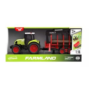 Traktor s návesom na drevo so zvukovými a svetelnými efektmi. 143166405 - Autá a vozidlá