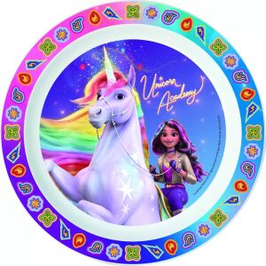 Unicorn Academy: Microwalna talerz z tworzywa sztucznego 143166437 - Talerz dla dzieci