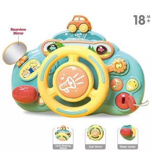 Bébi kormány állathangokkal interaktywna kierownica dla niemowląt z dźwiękami i światłami - Manyuk Toys