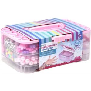 Set de mărgele în cutie de depozitare - roz 143166601 - Jocuri de creat bijuterii