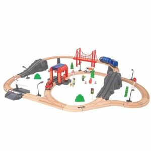 Tooky Toy: Set de trenuleț cu accesorii și pistă 143166647 - Tren, element feroviar, autostradă