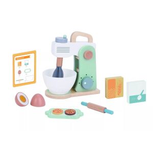 Tooky Toy: Robot de bucătărie cu accesorii, lemn 143166649 - Bucătărie pentru copii și accesorii de bucătărie pentru jucării