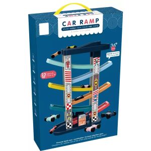 Hat emeletes autócsúszka kisautókkal 143166745 - Manyuk Toys