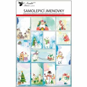 Télapó mintás ajándékkísérő matrica, 21 x 32 cm - 26 db-os 143166885 - Matrica, mágnes