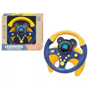 Elektrisches Lernlenkrad - blau-gelb 143167016 - Interaktive Kinderspiele