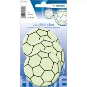 Herma: Sötétben világító foci mintás matrica - nagy