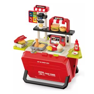 Set de joacă fast-food în valiză, 55 de piese 143167182 - Bucatarie pentru copii