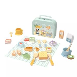 Tooky Toy: Drveni set za piknik košaru 143167253 - Set za igru dječje kuhinje