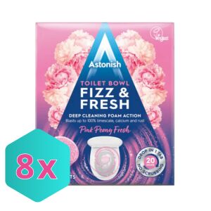 Astonish Fizz&amp;Fresh WC tabletta, bazsarózsa 8db/doboz KARTON - 8 db 143169248 - WC illatosító