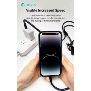 Cablu Devia Cable Pro5 cablu de încărcare împletit cu șnur încărcând telefonul - Cabluri Lightning