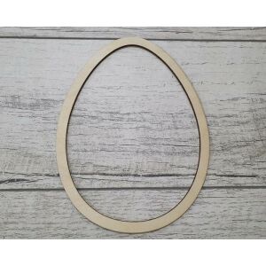 Tojás Keret 24 cm, natúr fa tojás keret húsvéti dekorációhoz - Fa felirat & dekorációs elem