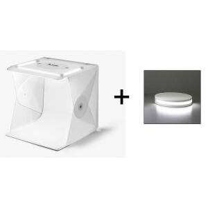 Orangemonkie Foldio 2 Plus Mini fotóstúdió + Foldio 360 Forgatható talp - Fehér
