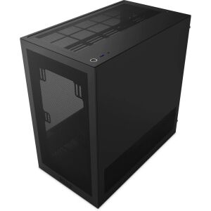 NZXT H3 Flow Fekete Midi Torony PC Ház, szögletes nézet - NZXT