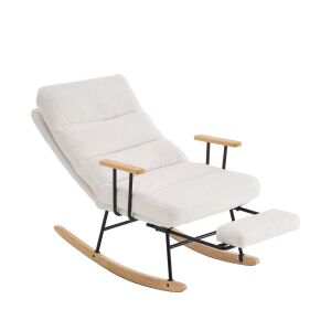 Stolica za ljuljanje nosivost do 160 kg, 97 × 67 × 100 cm, bijela | VASHOME 143176474 - SONGMICS