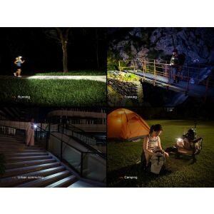 Fenix HL17R fejlámpa használat közben: futás, túrázás, városi ingázás, kempingezés - Fenix