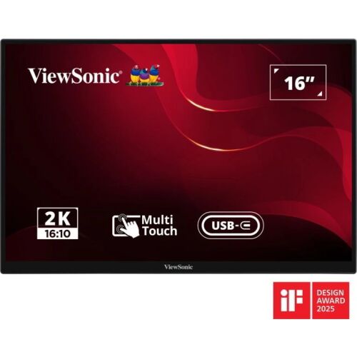 ViewSonic VA1650 15.6 hüvelykes hordozható monitor 2K felbontással és multi-touch funkcióval - Viewsonic