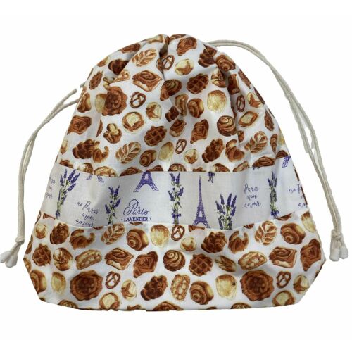 MK Bea Nagy cipós zsák – pékárus mintával, levendulás Paris díszítéssel 143178360