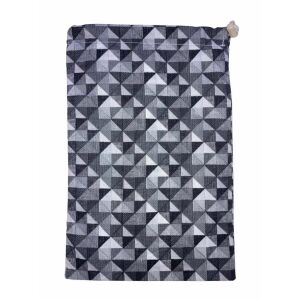 MK Bea Uzsonnás zsák – fekete-fehér geometriai mintás, PUL béléssel