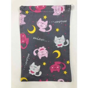 MK Bea Uzsonnás zsák – cicás mintával, csillagokkal és holdakkal 143178370 - Uzsonnás táska