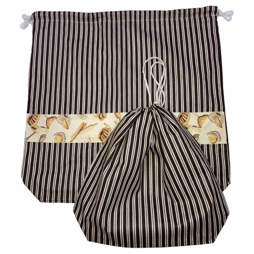 MK Bea Nagy cipós zsák – barna csíkos, pékárus mintával 143178387