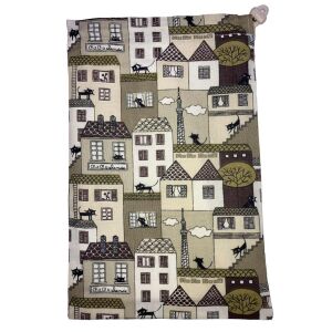 MK Bea Uzsonnás zsák – macskás házikós mintával