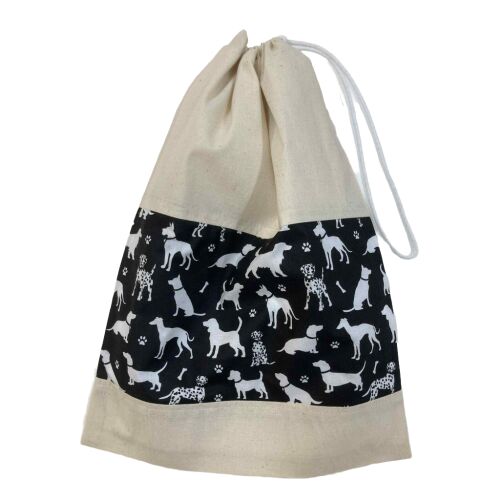 MK Bea Behúzós kenyeres zsák– fekete alapon kutyamintával 143178416