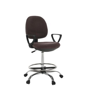 Magasított munkaszék, barna/fekete, TAMBER