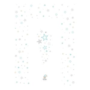 Color pelenkázó lap sík 70x50cm Kék csillag