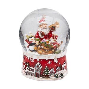 Havazógömb mikulás ajándékkal zenélő 20cm 143185391 - Hógömb