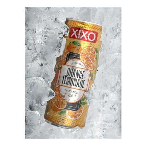 Üdítőital, szénsavas, 250 ml, XIXO "Orange Lemonade", narancs