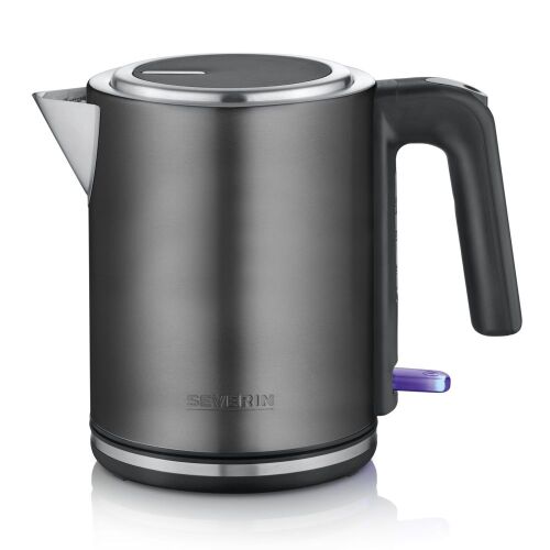 Severin WK 9342 elektromos vízforraló 1 L 2400 W Fekete, Csiszolt acél