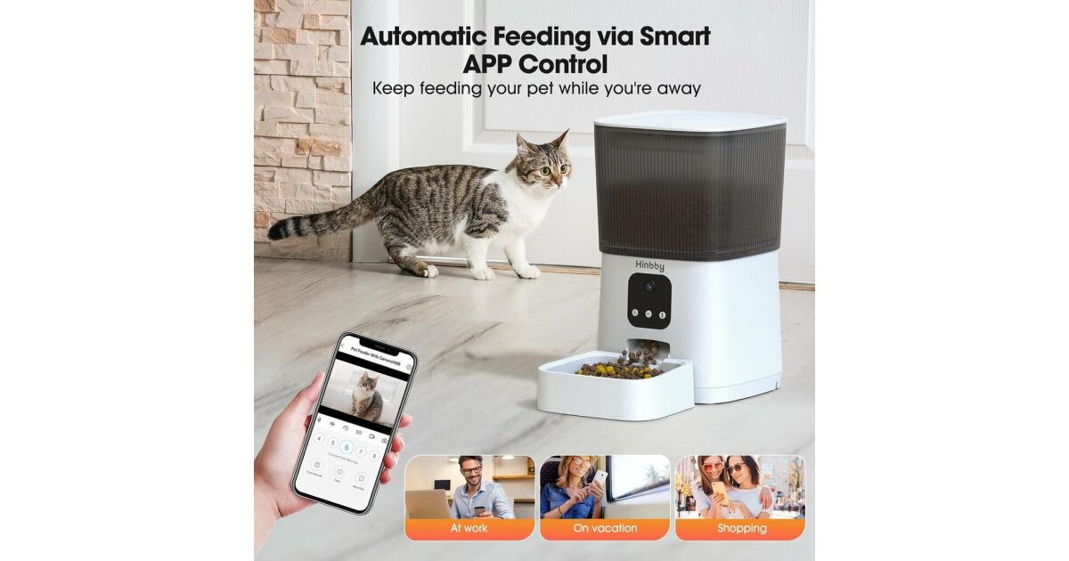 Automatischer 2-in-1 Futterautomat Für Katzen Mit Wasserspender