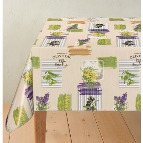 Dekorama Olíva - Levendula mintás Foltálló és Vízlepergető Asztalterítő 140 x 100 cm 143197734