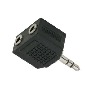 Audio adapter, sztereó Jack 3,5 mm-es dugó, 2 sztereó Jack 3,5 mm-es aljzat