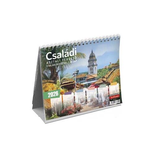 Naptár, asztali, álló, TOPTIMER "Családi tervező"