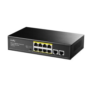 Cudy FS1010PG hálózati kapcsoló Fast Ethernet (10/100) Ethernet-áramellátás (PoE) támogatása Fekete 143219632 - Cudy