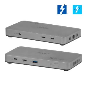Club3D CSV-2563 Thunderbolt 5 Hub elöl- és hátulnézet - Club3D