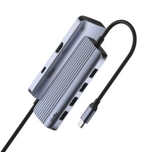 Cudy UH500 hálózati csatlakozó USB 3.2 Gen 1 (3.1 Gen 1) Type-C 5000 Mbit/s Szürke, Ezüst 143220280 - Cudy