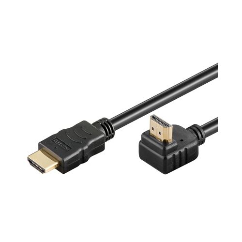 PremiumCord HDMI+Ethernet, M/M 90, 3m HDMI kábel HDMI A-típus (Standard) Fekete 143220583