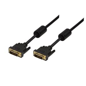 LogiLink 2m DVI-D DVI kábel Fekete 143221645 - DVI kábel